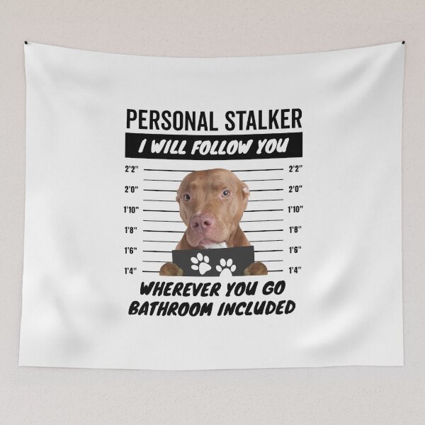 Item preview, Red Nose American Pitbull Terrier Personal Stalker designed and sold by More Cute Dogs.