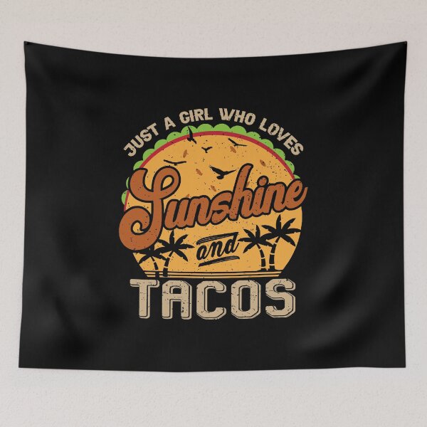 Item preview, just a girl who loves sunshine and tacos designed and sold by caphatshirt.