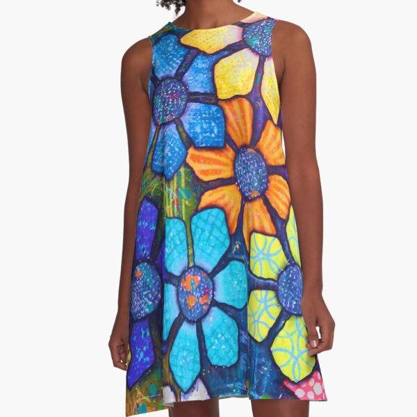 "Flower Power" Original Design by PhillipaheART A-Line Dress