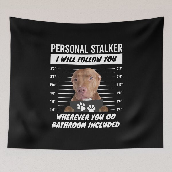 Item preview, Red Nose American Pitbull Terrier Personal Stalker designed and sold by More Cute Dogs.