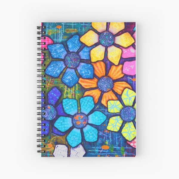 "Flower Power" Original Design by PhillipaheART Spiral Notebook
