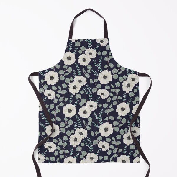 Item preview, Winter White Anemone Flowers and Eucalyptus Flower Pattern, Winter Pattern, Flower Pattern, Winter, Flower, Pattern designed and sold by graphic-genie.