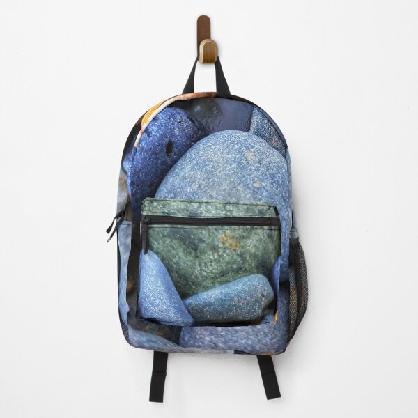 Item preview, Beach Pebbles Blue Greys with Orange designed and sold by Beachy.