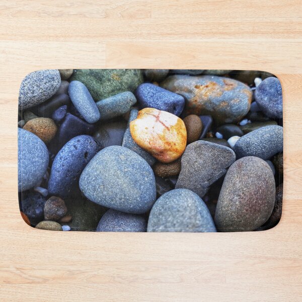 Item preview, Beach Pebbles Blue Greys with Orange designed and sold by Beachy.