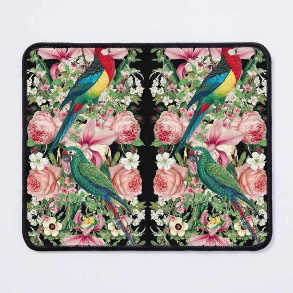 Item preview, Tropical Retro Vintage Parrots With Exotic Flowers designed and sold by TrulyEpoque.