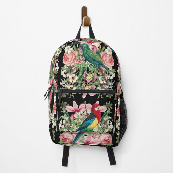 Item preview, Tropical Retro Vintage Parrots With Exotic Flowers designed and sold by TrulyEpoque.