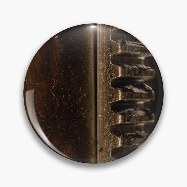 Item preview, Vertical straight metal gears of industrial machinery grime and greasy designed and sold by James-Cole.