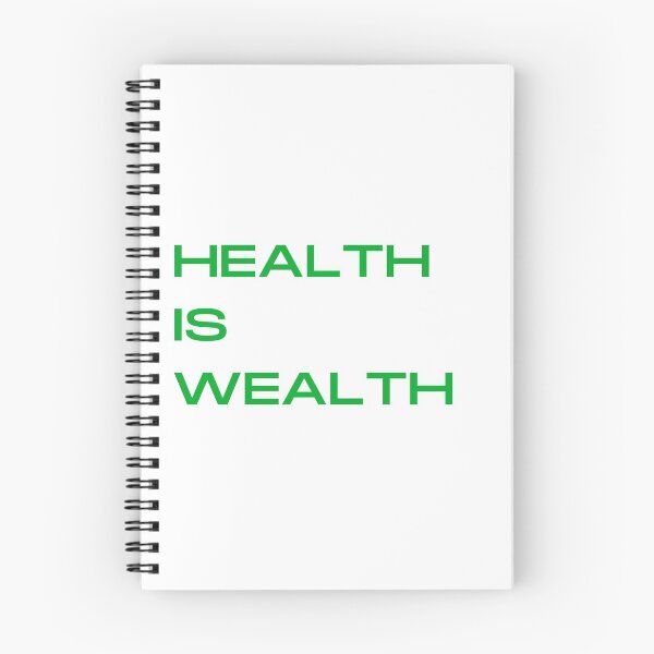 Item preview, Health is Wealth (block) designed and sold by BookishBish.