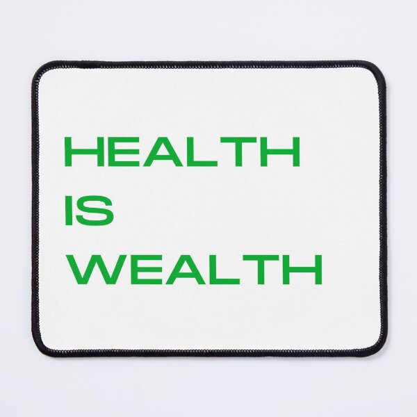 Item preview, Health is Wealth (block) designed and sold by BookishBish.