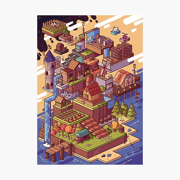 Stardew Valley Game Voxel Art Photographic Print