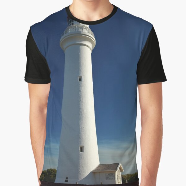 Split Point Lighthouse Blue Graphic T-Shirt