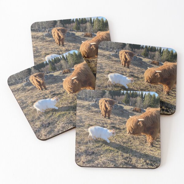 Item preview, Scottish Highland Cattle Calf and Cat 2818 designed and sold by SaarelaHighland.