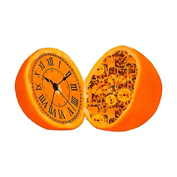 Artwork thumbnail, Clocks N Oranges Pattern by LRGraphics