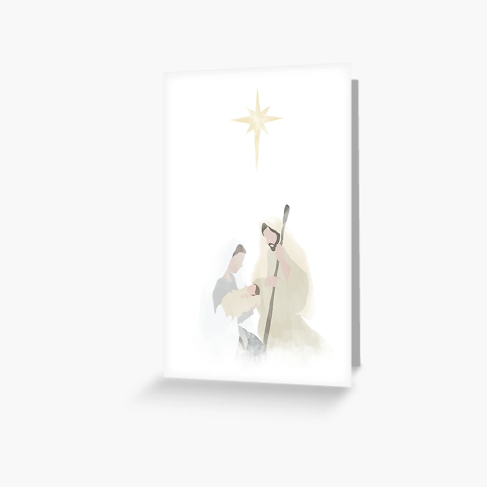 nativity-scene-art-christmas-wall-art-christmas-decor-greeting-card-for-sale-by-andienhuynh-redbubble
