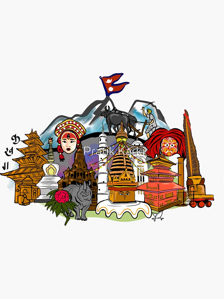 "Nepal" Sticker for Sale by PratikKarki Redbubble