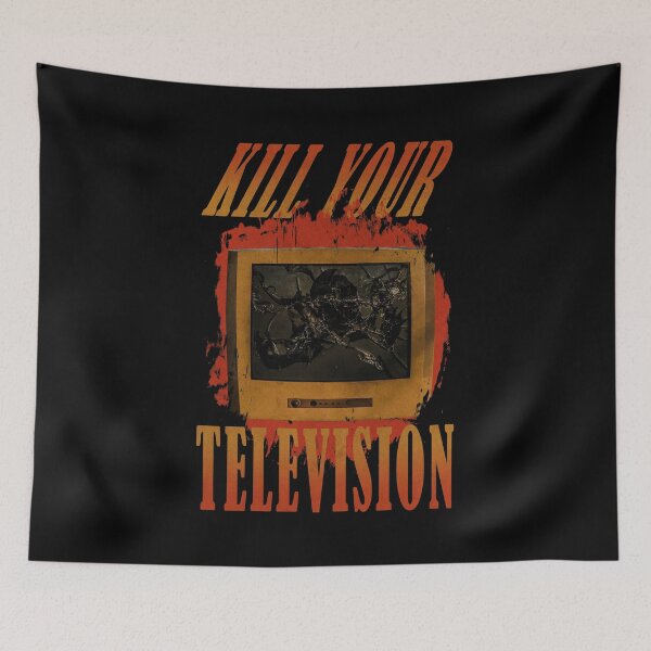 Item preview, Kill Your Television, Retro, Fake News Vintage Box TV Smashed designed and sold by ArtOfRebellion.