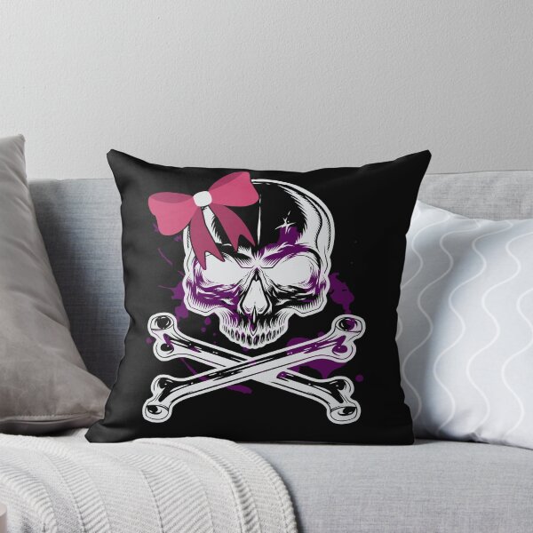 Item preview, Cute skull with a bow and cross bone  designed and sold by fatshirt.