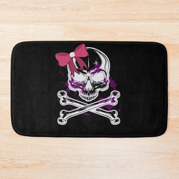 Item preview, Cute skull with a bow and cross bone  designed and sold by fatshirt.