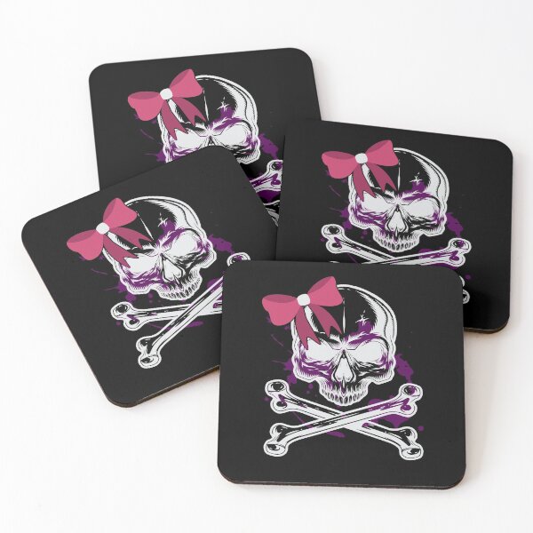 Item preview, Cute skull with a bow and cross bone  designed and sold by fatshirt.