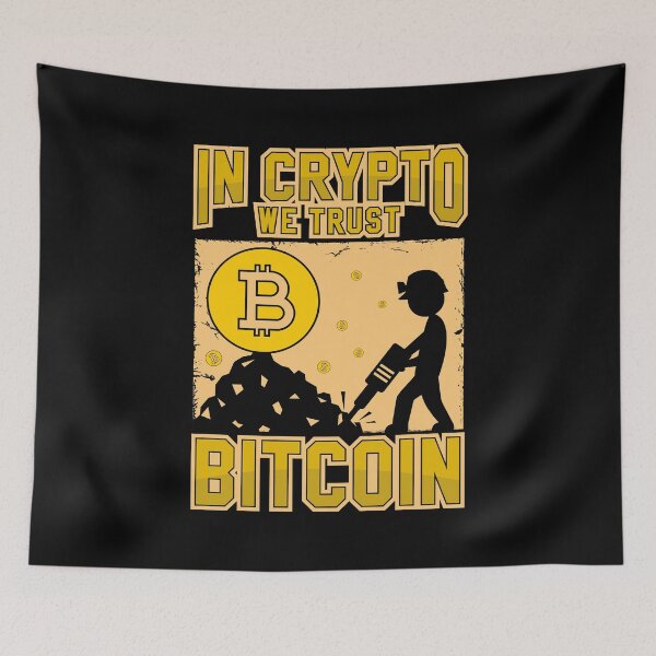 Item preview, In Crypto We Trust, Bitcoin, BItcoin Vector, Bitcoin Graphic, bitcoin t-shirt, Cryptocurrency, Cryptocurrency t-shirt design, bitcoin mining, mining, Bitcoin Sticker, Bitcoin Miner Sticker designed and sold by ShaykhUmer.