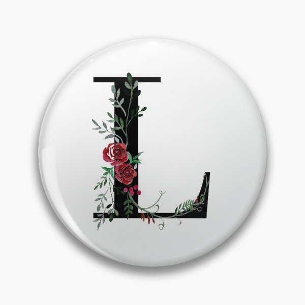 Item preview, Letter L Initials monogram floral designed and sold by Saba-Red-Ideas.