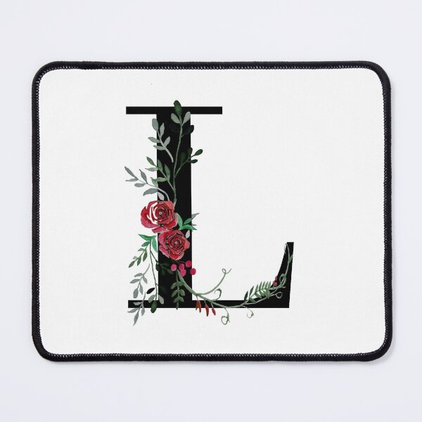 Item preview, Letter L Initials monogram floral designed and sold by Saba-Red-Ideas.