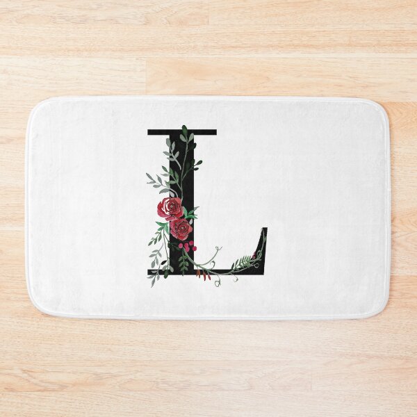 Item preview, Letter L Initials monogram floral designed and sold by Saba-Red-Ideas.