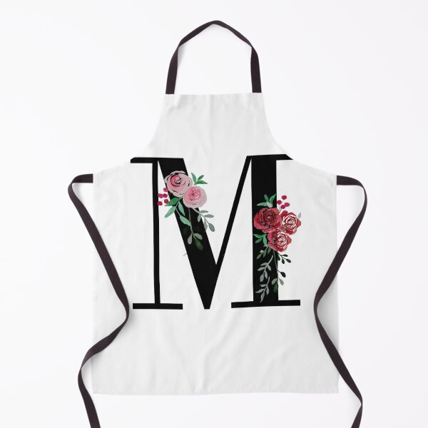 Item preview, Letter M Initials monogram floral designed and sold by Saba-Red-Ideas.
