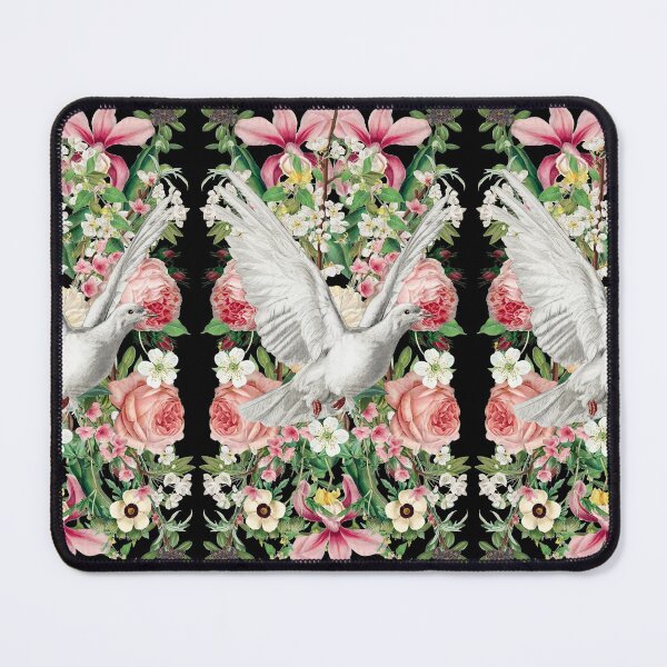 Item preview, Beautiful White Dove Surrounded By Vintage Retro Gorgeous Flowers designed and sold by TrulyEpoque.