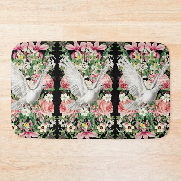 Item preview, Beautiful White Dove Surrounded By Vintage Retro Gorgeous Flowers designed and sold by TrulyEpoque.
