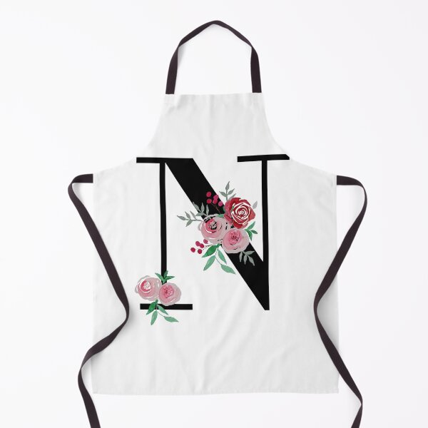 Item preview, Letter N Initials monogram floral designed and sold by Saba-Red-Ideas.