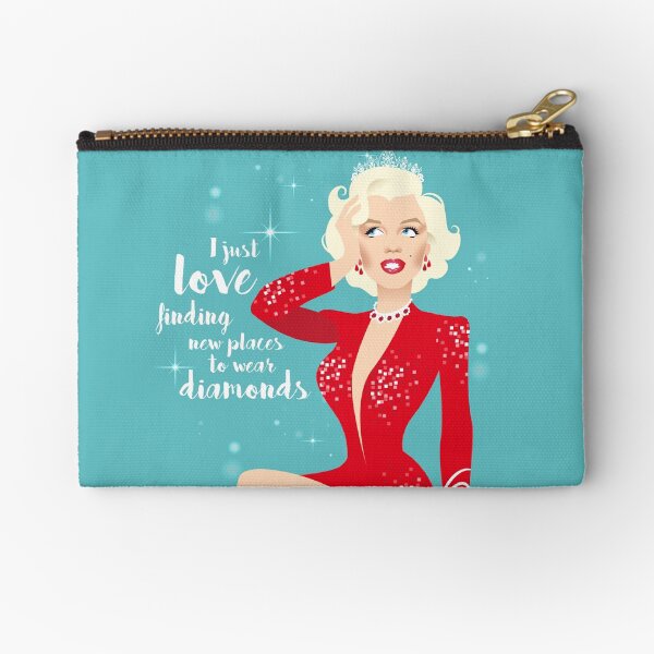 Love finding new places to wear diamonds Zipper Pouch
