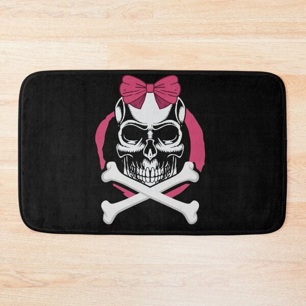 Item preview, Cute skull with a bow and cross bone  designed and sold by fatshirt.