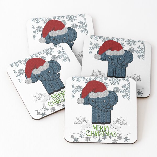 Item preview, funny merry christmas elephants for kids  designed and sold by myt-shirt.