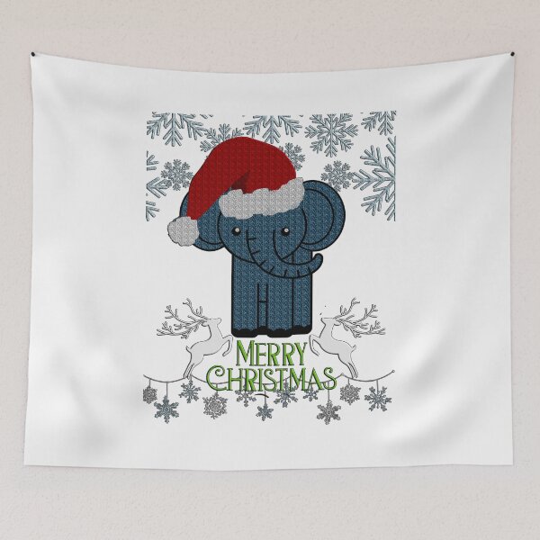 Item preview, funny merry christmas elephants for kids  designed and sold by myt-shirt.