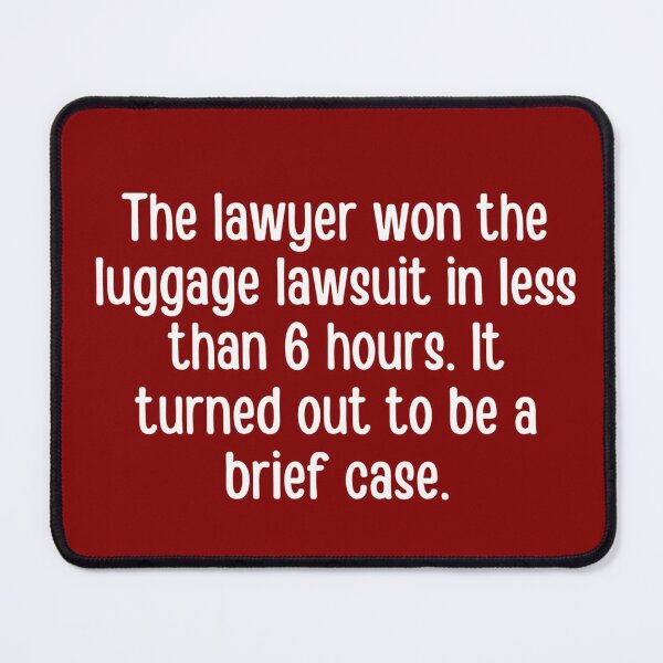 Item preview, Lawyer joke/pun - funny lawyer gift (white/grey) #4 designed and sold by PickaSticka.