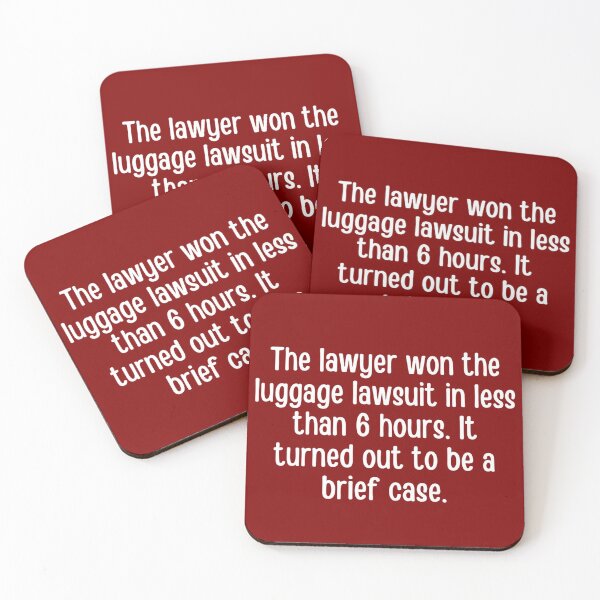 Item preview, Lawyer joke/pun - funny lawyer gift (white/grey) #4 designed and sold by PickaSticka.