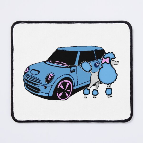 Item preview, blue poodle - original blue mini cooper - cute animal & car designed and sold by nasani.