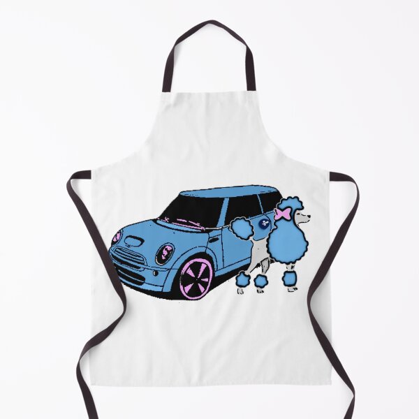 Item preview, blue poodle - original blue mini cooper - cute animal & car designed and sold by nasani.