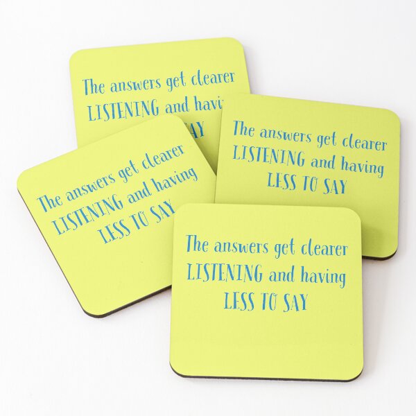 Item preview, The Answers Get Clearer Listening and Having Less To Say designed and sold by AnnieHochmann.
