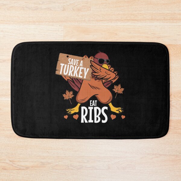 Item preview, Save a Turkey Eat Ribs - Thanksgiving Family Reunion Pullover Hoodie designed and sold by FideliaShop.