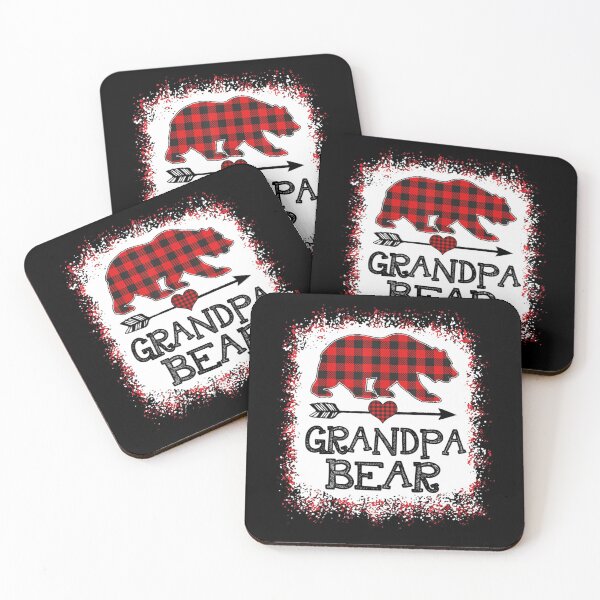 Item preview, Grandpa Bear Christmas Pajama Red Plaid Buffalo Long Sleeve  designed and sold by GerdaShop.