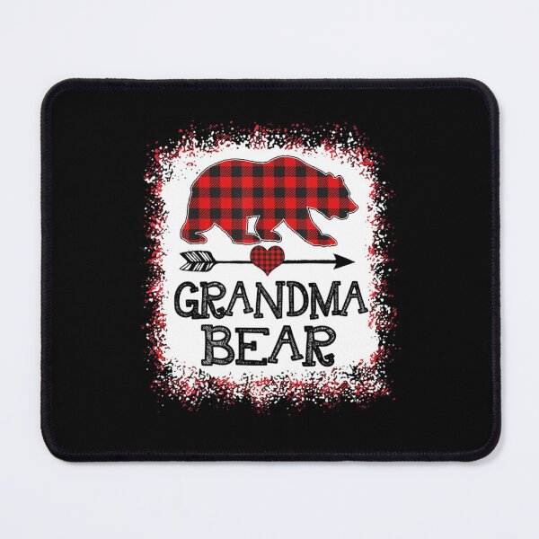 Item preview, Grandma Bear Christmas Pajama Red Plaid Buffalo Long Sleeve designed and sold by GodivaShop.
