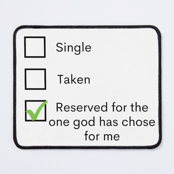 Item preview, Single Taken Reserved For The One God Has Chose For Me designed and sold by Amine-Creation.
