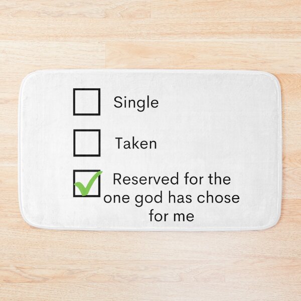 Item preview, Single Taken Reserved For The One God Has Chose For Me designed and sold by Amine-Creation.