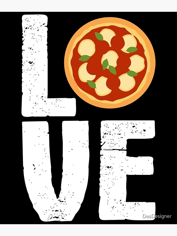 Discover Margherita Pizza Love Italian Food Italy Pizzeria Premium Matte Vertical Poster