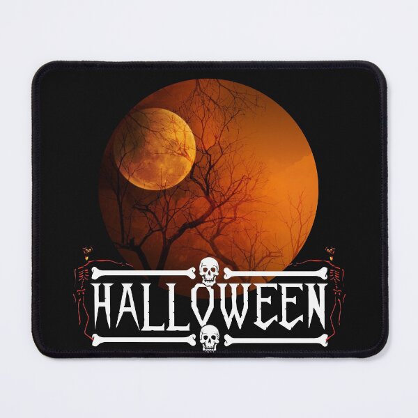 Item preview, Halloween Skeleton, Spooky Halloween Orange Moon night designed and sold by Click-Like.