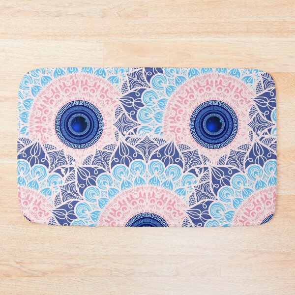 Item preview, Mati Evil Eye Round Floral Design Kiki Collection designed and sold by Yiorgos Designs.
