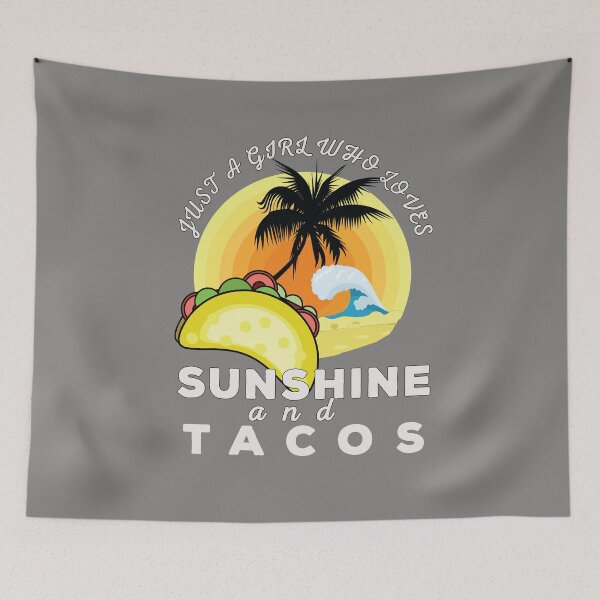 Item preview, Just a girl who loves sunshine and tacos designed and sold by AGPAdesign.