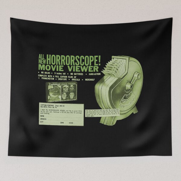 Item preview, HORRORSCOPE MOVIE VIEWER - ADVERT designed and sold by ThrowbackAds.